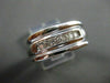 ESTATE WIDE .25CT DIAMOND 7 STONE 14KT WHITE GOLD MENS ANNIVERSARY RING #16135
