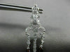 ESTATE 1.40CT DIAMOND & GARNET 14KT WHITE GOLD HANGING FILIGREE EARRINGS #20049