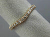 ESTATE .19CT DIAMOND 14KT ROSE GOLD CURVE SEMI ETERNITY WEDDING ANNIVERSARY RING