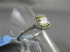 ESTATE .98CT IGI / GIA FANCY YELLOW DIAMOND 18KT WHITE GOLD 3D ENGAGEMENT RING