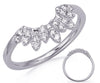 .26CT DIAMOND 14KT WHITE GOLD 3D ROUND V SHAPE FLORAL WEDDING ANNIVERSARY RING