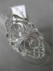 ESTATE LARGE .26CT DIAMOND 14KT WHITE GOLD OPEN FILIGREE MILGRAIN COCKTAIL RING