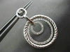 ESTATE LARGE 1.0CT DIAMOND 14KT WHITE GOLD CIRCLE OF LIFE ETOILE HOOP EARRINGS