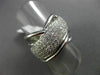 ESTATE LARGE 1.56CT DIAMOND 18KT WHITE GOLD 3D MULTI ROW CRISS CROSS LOVE RING