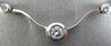 ESTATE 1.44CT DIAMOND 14K WHITE GOLD SOLITAIRE ETOILE BY THE YARD NECKLACE #2044