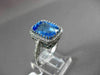 ESTATE 6.33CTW DIAMOND & AAA BLUE TOPAZ 14KT WHITE GOLD 3D FILIGREE HALO RING