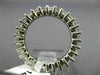 ESTATE 3.75CT PRINCESS CUT DIAMOND 14KT WHITE GOLD CLASSIC ETERNITY RING #20629