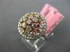 ESTATE WIDE 1.76CT WHITE & PINK ROUND DIAMOND 18KT 2 TONE GOLD ANNIVERSARY RING