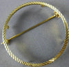 ESTATE 14KT YELLOW GOLD 3D CLASSIC ROUND FRAME BROOCH PIN #22518