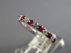 .92CT DIAMOND & AAA RUBY 14KT WHITE GOLD SHARED PRONG 2mm ETERNITY FUN LOVE RING