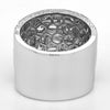LARGE 2.30CT DIAMOND & BLACK ENAMEL 18KT WHITE GOLD 3D SQUARE INVISIBLE FUN RING