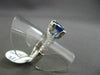 ESTATE WIDE 2.08CT DIAMOND & AAA SAPPHIRE 18K WHITE GOLD ENGAGEMENT RING AMAZING