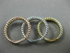 ESTATE LARGE 1.95CT DIAMOND 14KT WHITE YELLOW & ROSE GOLD 3D SEMI ETERNITY RING