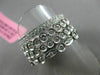 ESTATE WIDE 3.17CT DIAMOND 18K WHITE GOLD 3D MULTI SHAPE ETERNITY STACKABLE RING