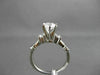 ESTATE 1.12CT ROUND & BAGUETTE DIAMOND 14KT WHITE GOLD SOLITAIRE ENGAGEMENT RING