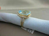 ESTATE WIDE RECTANGULAR 18.33CT AAA BLUE TOPAZ & DIAMOND 18KT TWO TONE GOLD RING