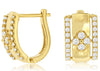 .60CT DIAMOND 14K YELLOW GOLD 3D ROUND CLASSIC FLOWER LEVERBACK HANGING EARRINGS