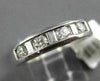 ESTATE .60CTW BAGUETTE & ROUND DIAMOND 14KT WHITE GOLD CHANNEL ANNIVERSARY RING
