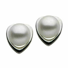 ESTATE AAA PEARL 18KT WHITE GOLD 3D CLASSIC SOLITAIRE TEAR DROP EARRINGS