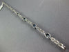 4.53CT DIAMOND & AAA SAPPHIRE 14KT WHITE GOLD 3D 3 STONE PANTHER TENNIS BRACELET