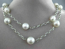 ESTATE EXTRA LONG 14KT WHITE GOLD 3D AAA SOUTH SEA PEARL BY THE YARD NECKLACE