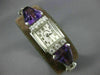 ANTIQUE SMITH PATTERSON 4.40CT OLD MINE DIAMOND & AMETHYST PLATINUM WATCH #2573