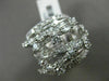 LARGE 3.28CT ROUND & MARQUISE DIAMOND 18KT WHITE GOLD CRISS CROSS MULTI ROW RING