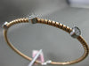 ESTATE .21CT DIAMOND 14KT WHITE & ROSE GOLD PAST PRESENT FUTURE BANGLE BRACELET