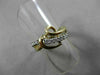 ESTATE .20CT DIAMOND 14KT WHITE & YELLOW GOLD OPEN HEART LOVE KNOT RING #17684