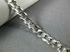 ESTATE LONG 14KT WHITE GOLD 3D CLASSIC CUBAN ANKLE BRACELET #23648