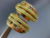 ESTATE WIDE .24CT FANCY YELLOW & PINK DIAMOND 18KT 2 TONE GOLD UMBRELLA EARRINGS