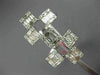 EXTRA LARGE 1.18CT ROUND & BAGUETTE DIAMOND 18KT WHITE GOLD 3D MULTI SQUARE RING