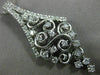 LARGE 1.0CT DIAMOND 14KT WHITE GOLD TEAR DROP FILIGREE FLOWER INFINITY PENDANT