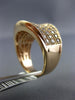 ESTATE LARGE 1CT DIAMOND 14KT ROSE GOLD MULTI ROW INFINITY CRISS CROSS LOVE RING