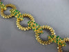 ANTIQUE WIDE AAA EMERALD 18KT YELLOW GOLD FILIGREE ROUND CIRCLE BRACELET #20950