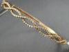 ESTATE WIDE 1.02CT DIAMOND 14KT ROSE GOLD INFINITY SEMI ETERNITY BANGLE BRACELET