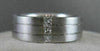ESTATE WIDE SQUARE DIAMOND 14K WHITE GOLD MENS WEDDING RING 7MM SIZE 9.75 #17166