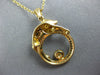 .15CT DIAMOND & AAA RUBY 14K YELLOW GOLD CIRCULAR HAPPY PANTHER FLOATING PENDANT