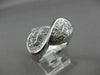 ESTATE WIDE .77CT DIAMOND 18KT WHITE GOLD 3D PAVE INFINITY LOVE KNOT BOW RING