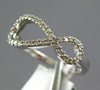 ESTATE .23CT DIAMOND 14KT WHITE GOLD 3D INFINITY FUN LOVE RING