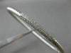 ESTATE .82CT DIAMOND 14KT WHITE GOLD 3D PAVE ROPE DESIGN BANGLE BRACELET