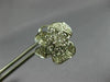 ESTATE LARGE .81CT DIAMOND 18KT WHITE GOLD 3D CLASSIC FLOWER CLIP ON EARRINGS