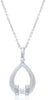 .10CT DIAMOND 14KT WHITE GOLD CLASSIC SOLITAIRE TEAR DROP FUN FLOATING PENDANT