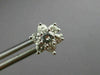 ESTATE .94CT DIAMOND 14KT WHITE GOLD CLASSIC STAR FLOWER CLUSTER EARRINGS #21017