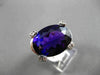 ESTATE LARGE 8.25CTW DIAMOND & AAA AMETHYST 14KT WHITE GOLD 3D COCKTAIL RING
