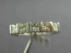 ESTATE .61CT PRINCESS DIAMOND 14K WHITE GOLD 3D WEDDING ANNIVERSARY RING #14578