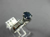 ESTATE 1.54CT DIAMOND & AAA SAPPHIRE 18KT WHITE GOLD 3D ENGAGEMENT RING #26393