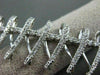 ESTATE WIDE 3.85CT DIAMOND 14K WHITE GOLD FLOATING X DESIGN BRACELET VERY UNIQUE