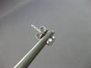 ESTATE SMALL .07CT DIAMOND 14KT WHITE GOLD 3D PAVE HEART LOVE STUD EARRINGS