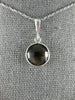 ESTATE 3.0CT AAA SMOKEY TOPAZ 14KT WHITE GOLD 3D CLASSIC BEZEL ROUND PENDANT